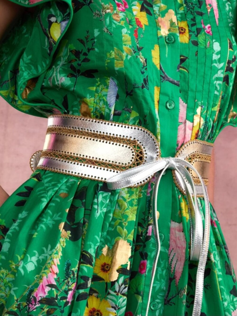 Cynthia Rowley Metallic Vegan Leather Belt - Picture 13 of 13